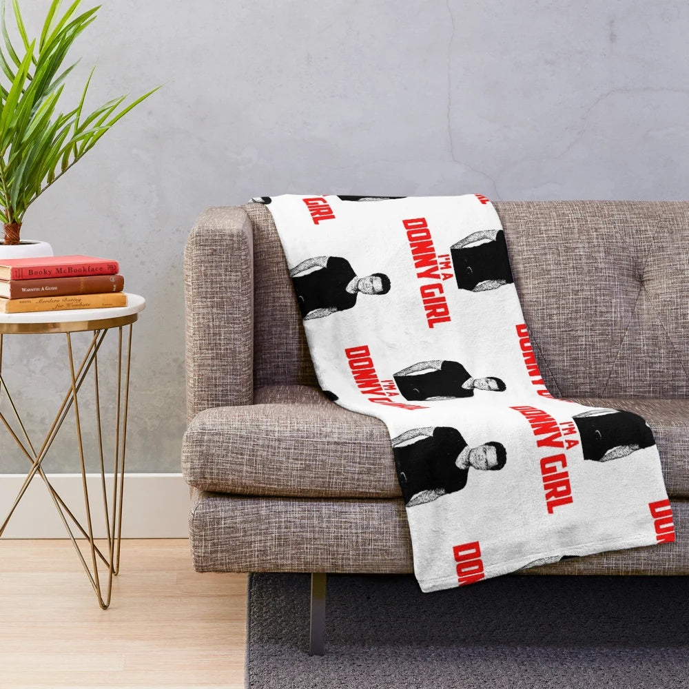 Soft and comfy plush blanket featuring the "I'm a Donny Girl" design for Donny Osmond fans