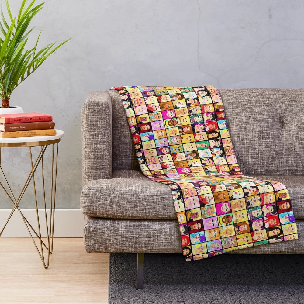 Plush blanket with "LIFE IS A DRAG" text for RuPaul's Drag Race fans