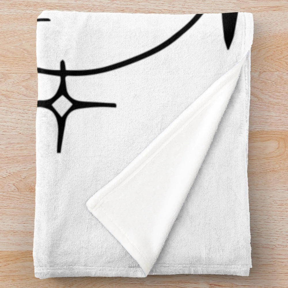 Soft, plush blanket with DRAiN BABY design for drainer fans