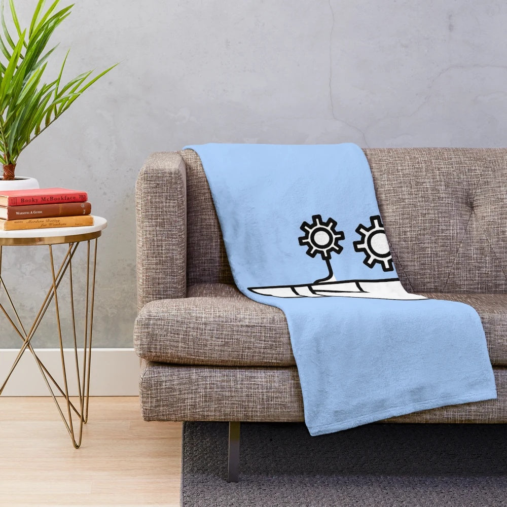 Plush blanket featuring an electrical engineer design
