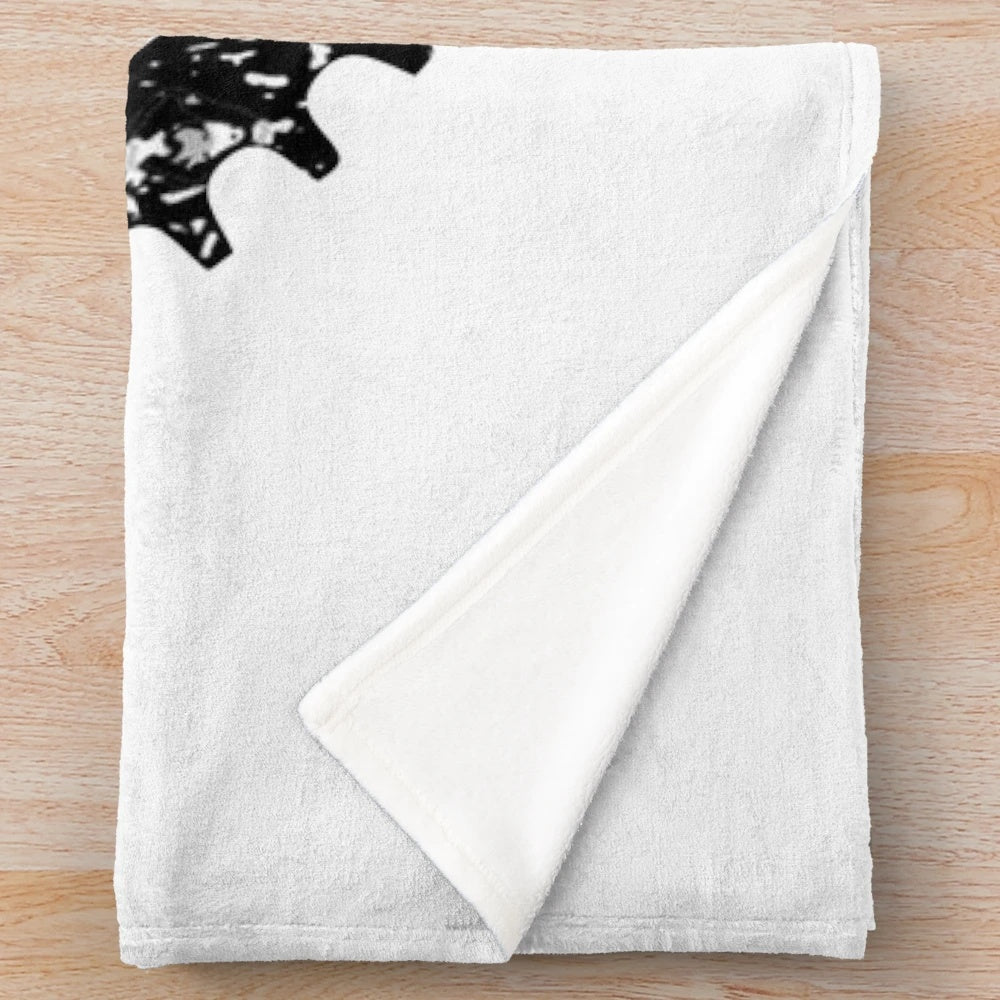 Funny engineering plush blanket with technical design