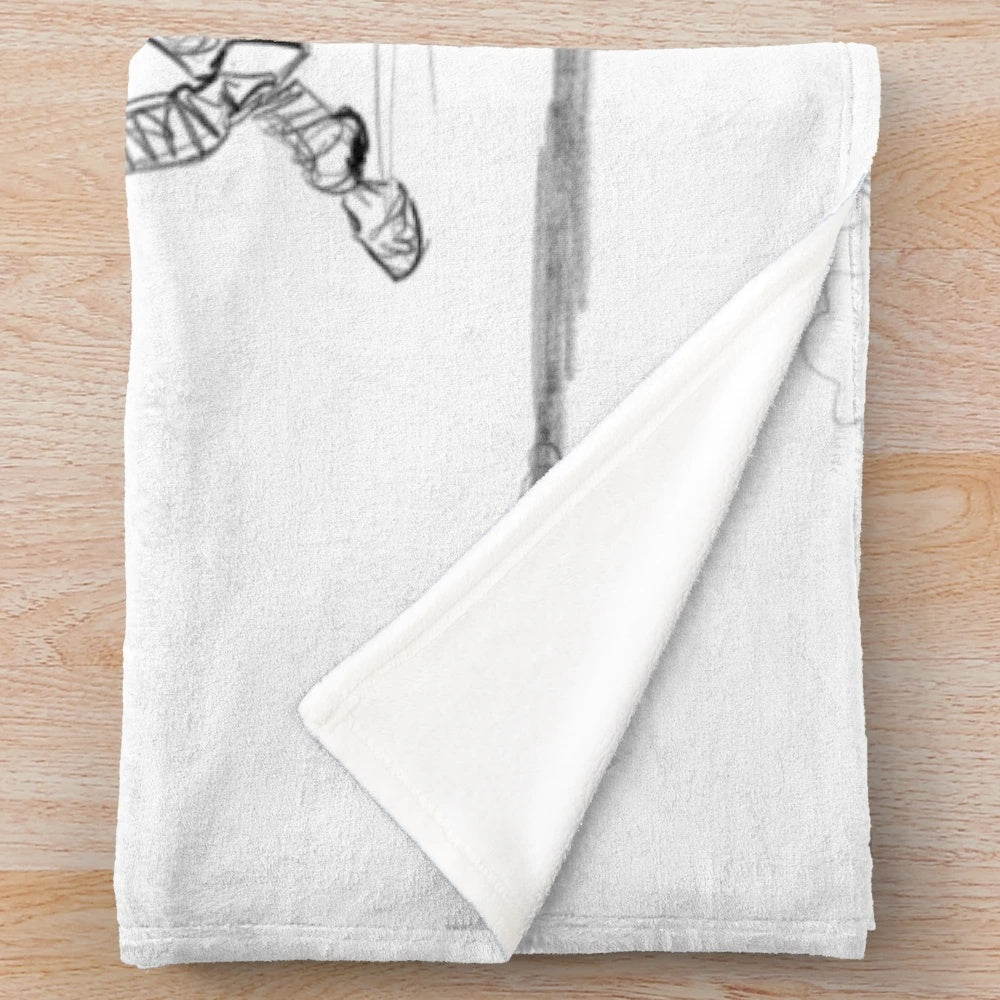 Plush blanket with horse and equestrian design