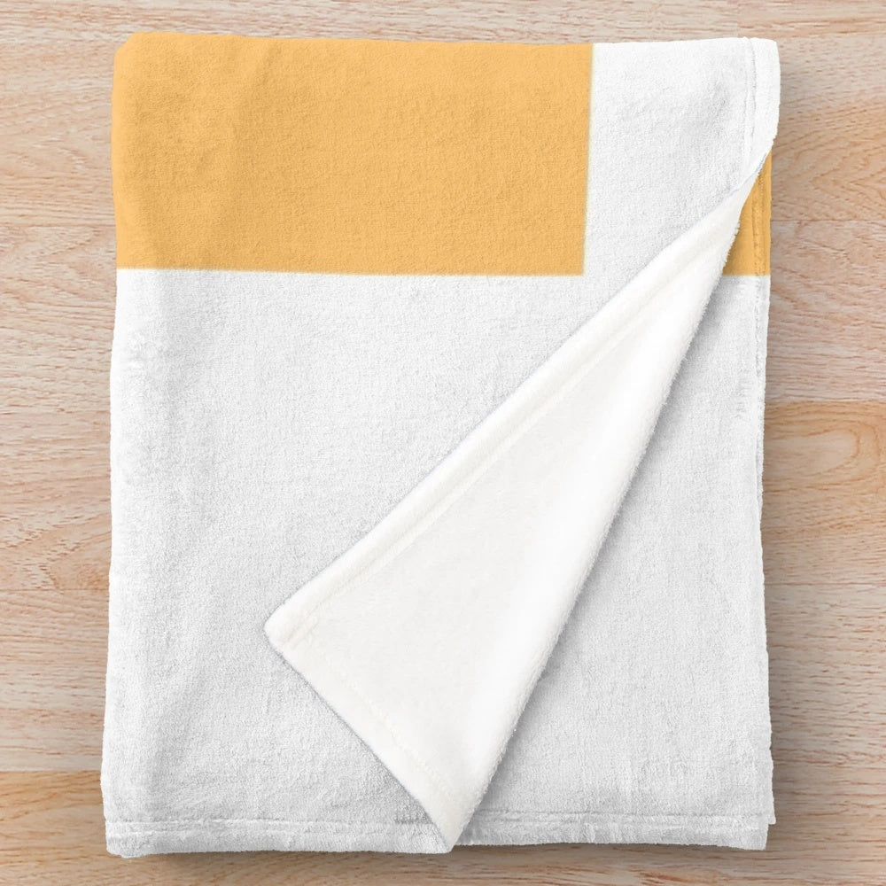 Soft and warm plush blanket in fall colors and pumpkin spice design