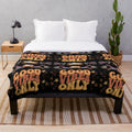 Soft and plush blanket in autumn colors and fall-inspired design