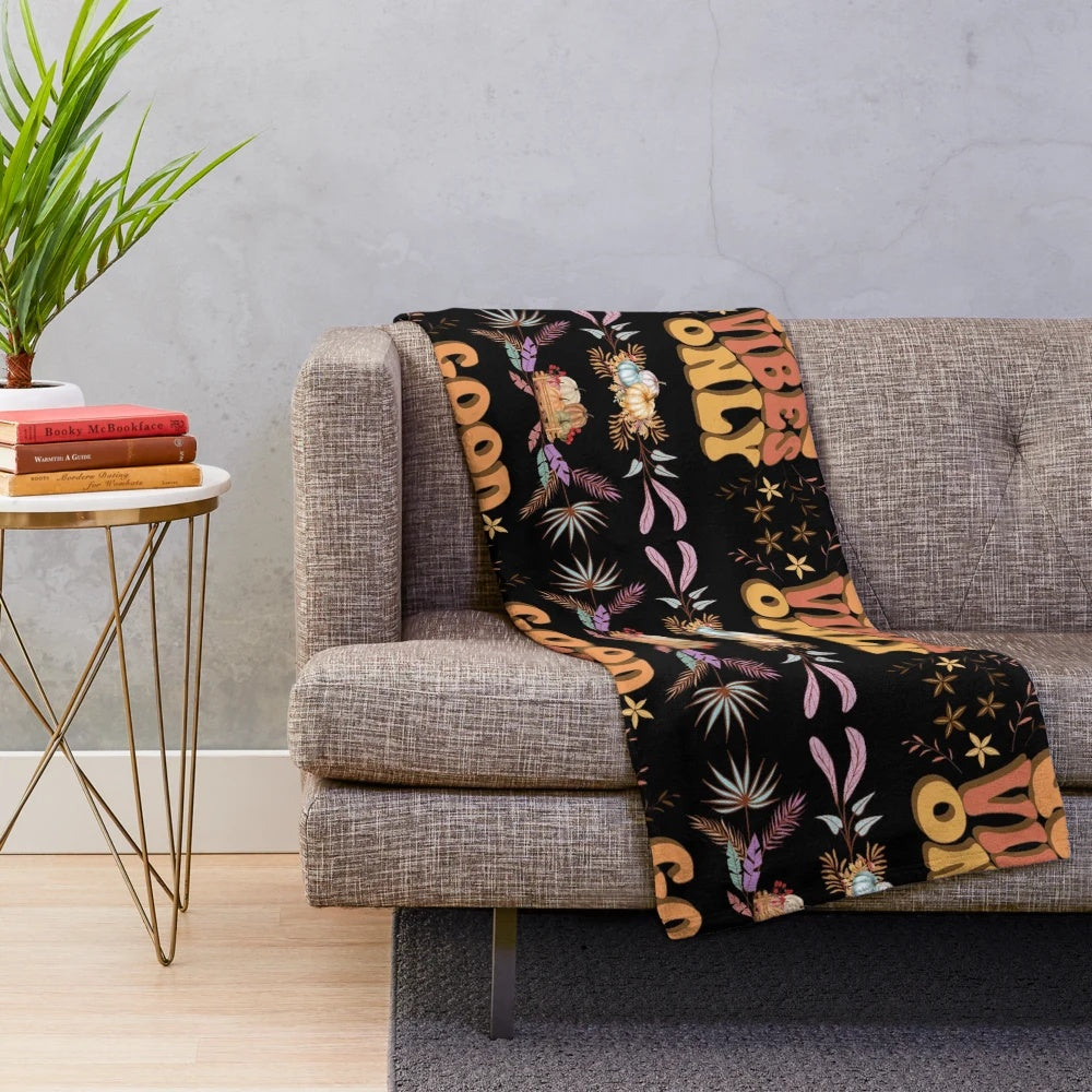 Soft and plush blanket in autumn colors and fall-inspired design