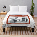 Plush blanket with filmmaking and movie accessories design