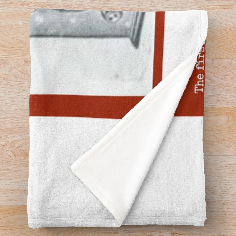 Plush blanket with filmmaking and movie accessories design