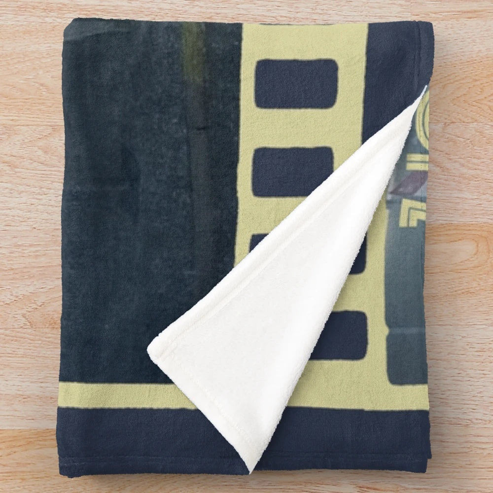 Plush blanket featuring imagery from the Swedish cult classic film "You, the Living
