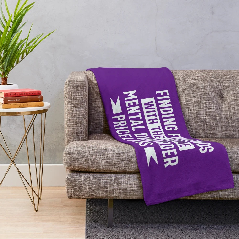 Plush blanket for finding friends with the same mental health conditions