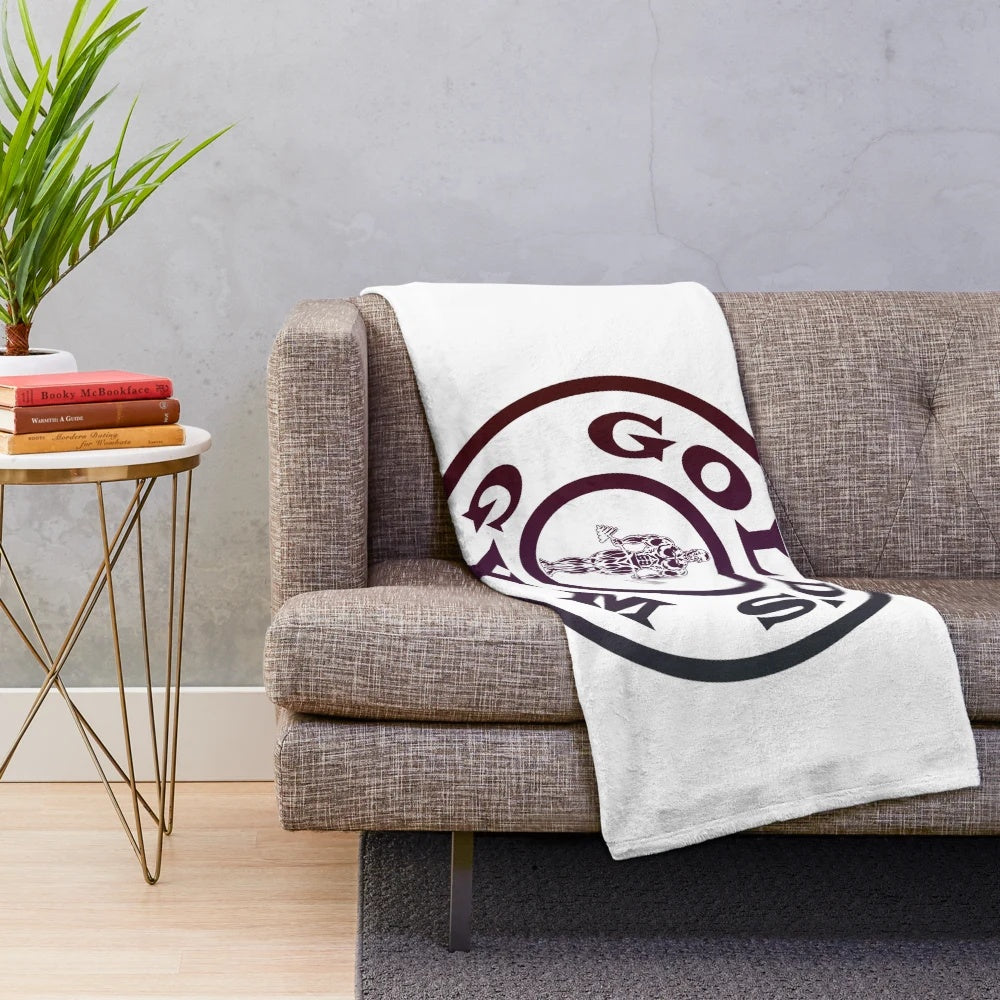 Soft and plush fitness-themed blanket