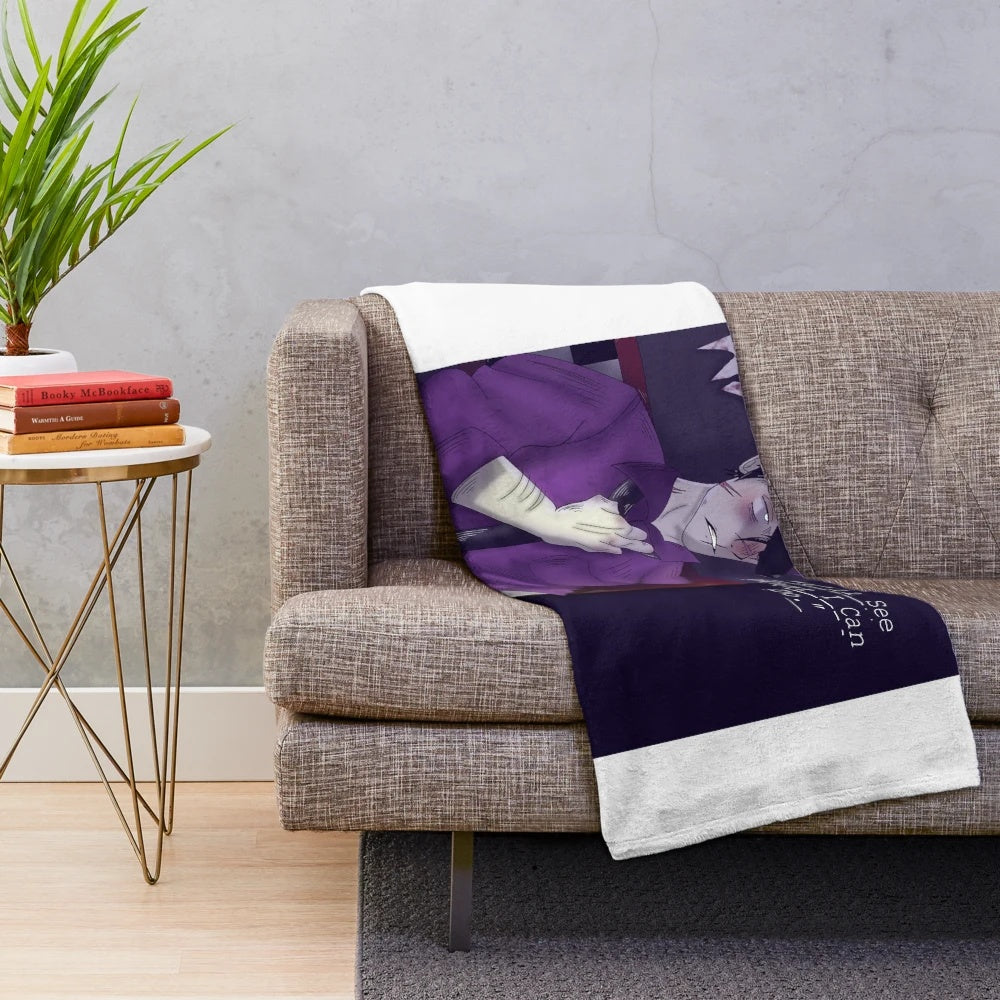 Afton Reporting II Plush Blanket featuring William Afton and Glitchtrap