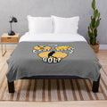 Eat Sleep Golf Repeat Plush Blanket for Golf Lovers