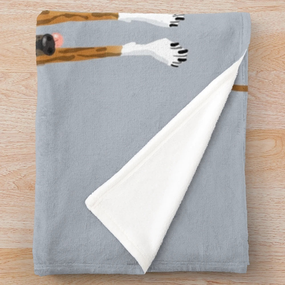 Soft and plush blanket featuring a greyhound, whippet, or sighthound design