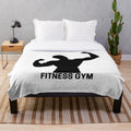 Plush blanket featuring gym and fitness design