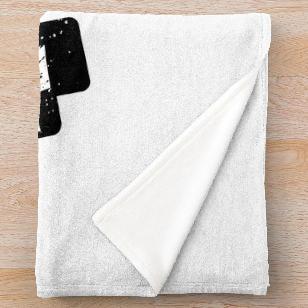 Plush blanket with gym-themed design