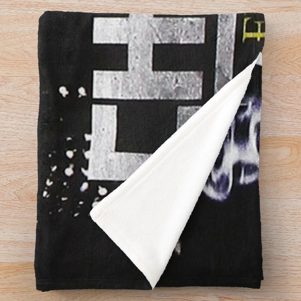 Plush blanket for hip-hop and rap music lovers