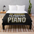 Plush blanket for hobbies of sleeping and playing piano