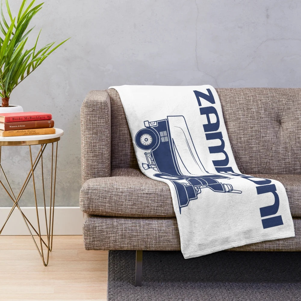 Soft and plush hockey-themed blanket