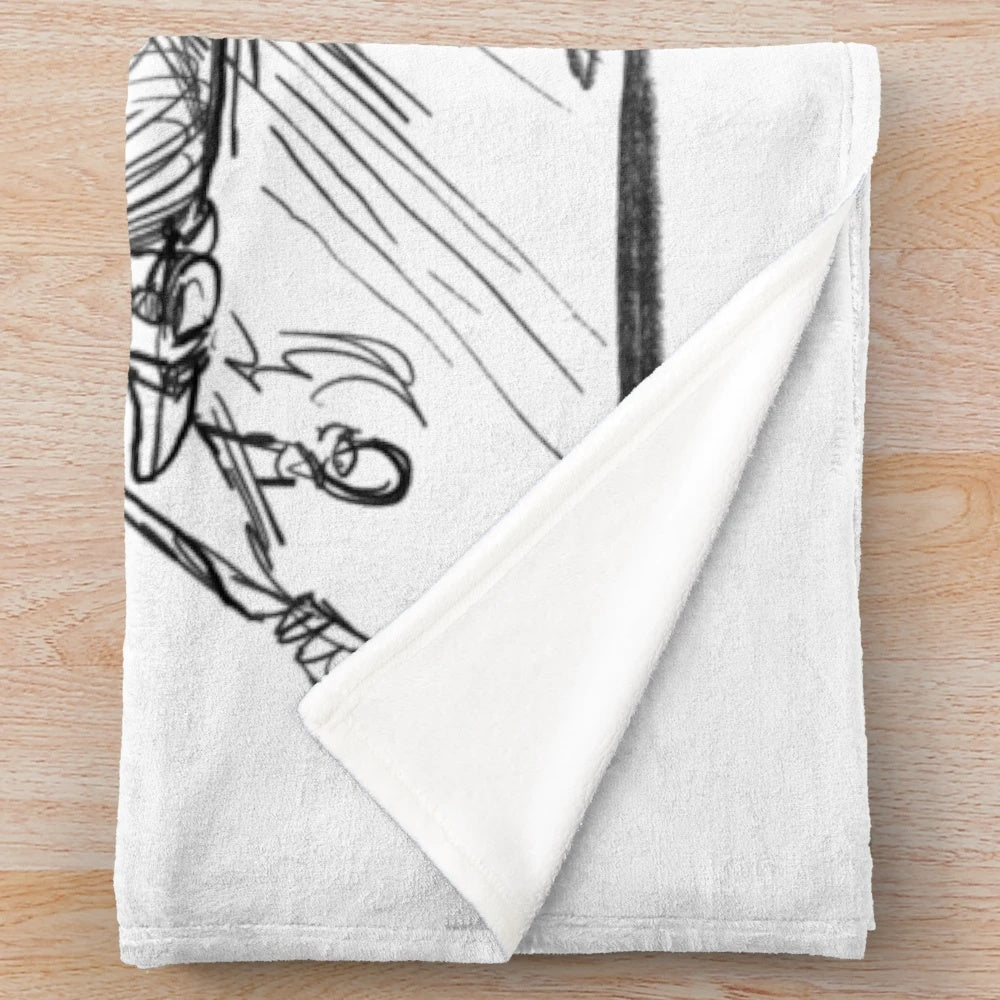 Plush blanket with sports and horse themed design