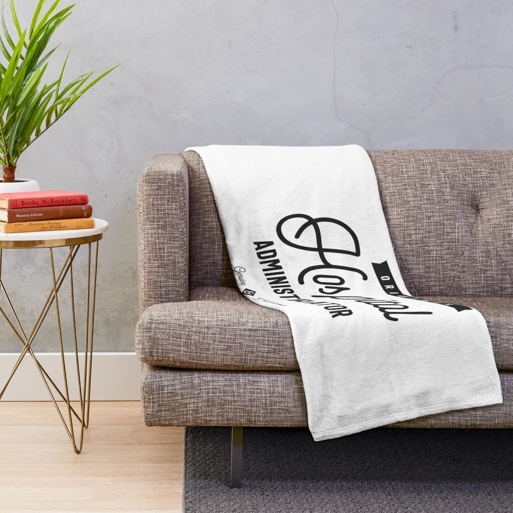 Hospital administrator plush blanket