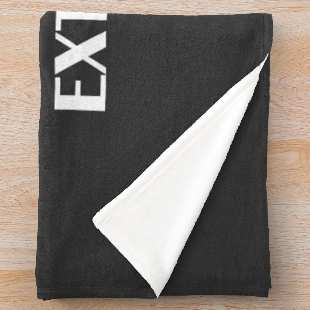 Introvert-themed plush blanket with cozy and reflective design