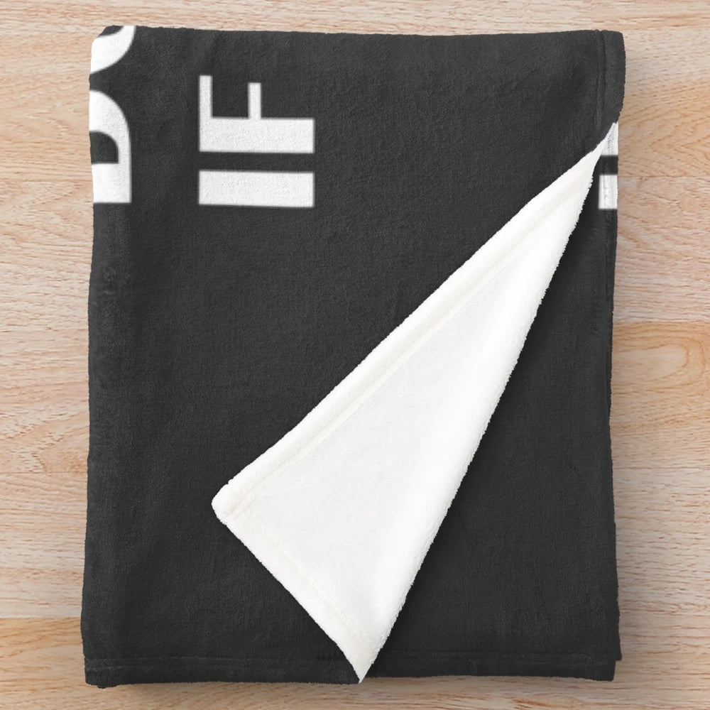 Cozy introvert plush blanket with the text "Introverts Have Fun Too. We Just Don't Care If You Know.