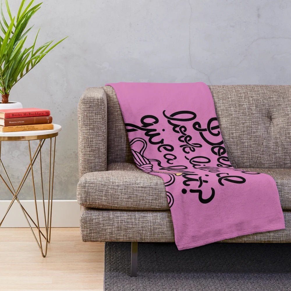 Cozy plush blanket for knitting, sewing, and crochet enthusiasts