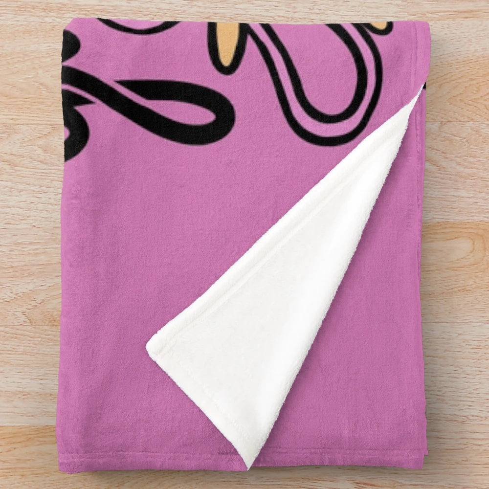 Cozy plush blanket for knitting, sewing, and crochet enthusiasts