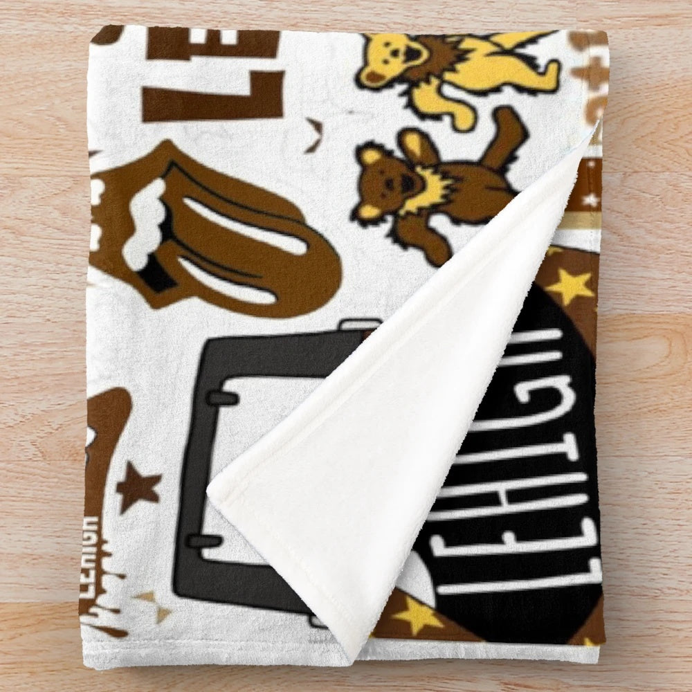 Soft and plush Lehigh University-themed throw blanket