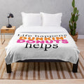 Soft and cuddly plush blanket featuring a Dunkin' Donuts inspired design