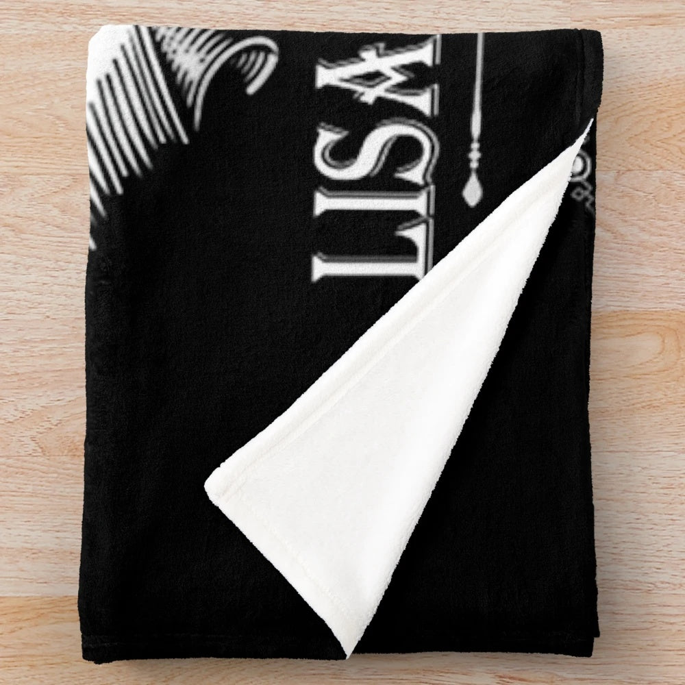 Soft plush blanket featuring Lisa Marie Presley, the talented singer-songwriter and daughter of Elvis Presley