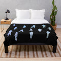 Colorful abstract floral plush blanket for COVID-19 lockdown and isolation
