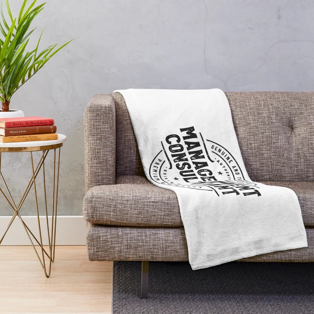 Management consultant plush blanket for office and home
