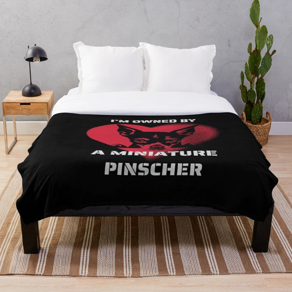 Miniature Pinscher Plush Blanket for Dog Owners