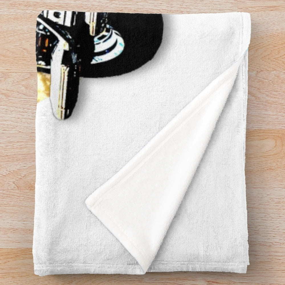 Soft and Comfortable Plush Blanket Featuring Motorcycle Imagery
