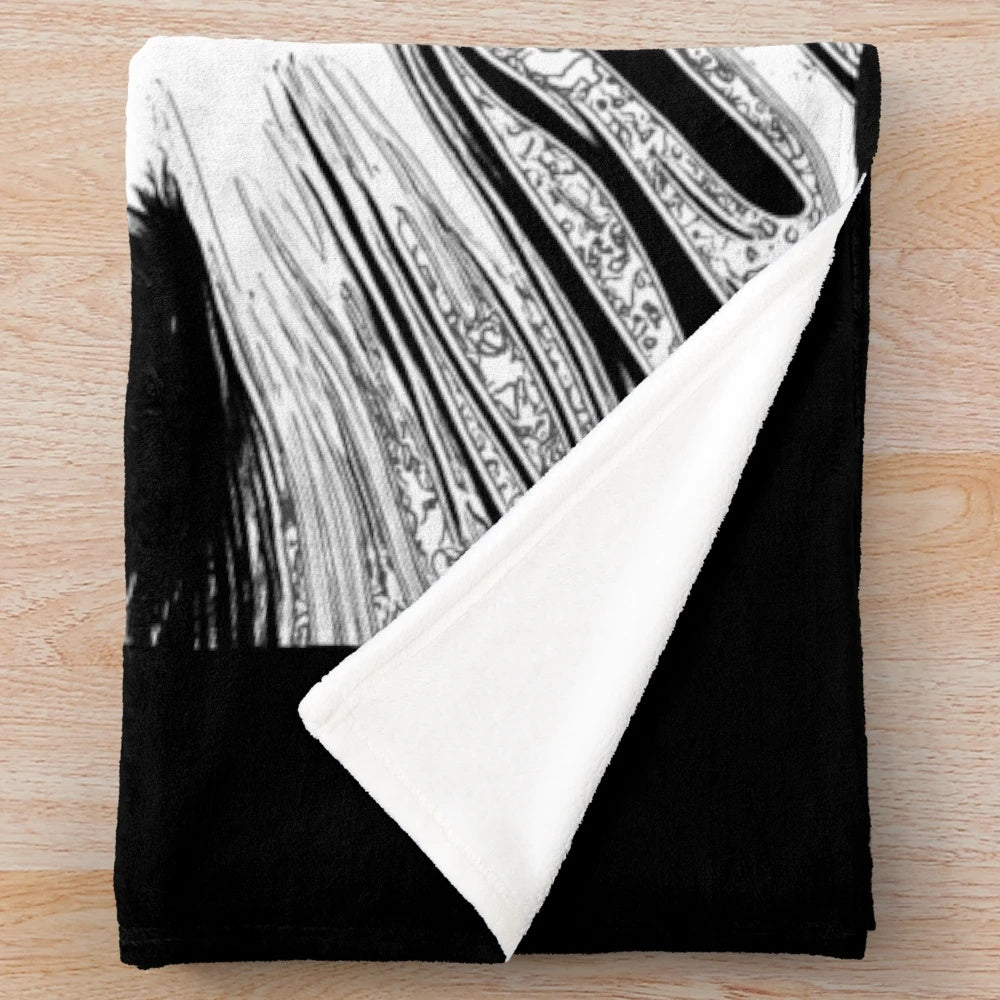 Plush blanket featuring motorcycle culture and desert riding imagery