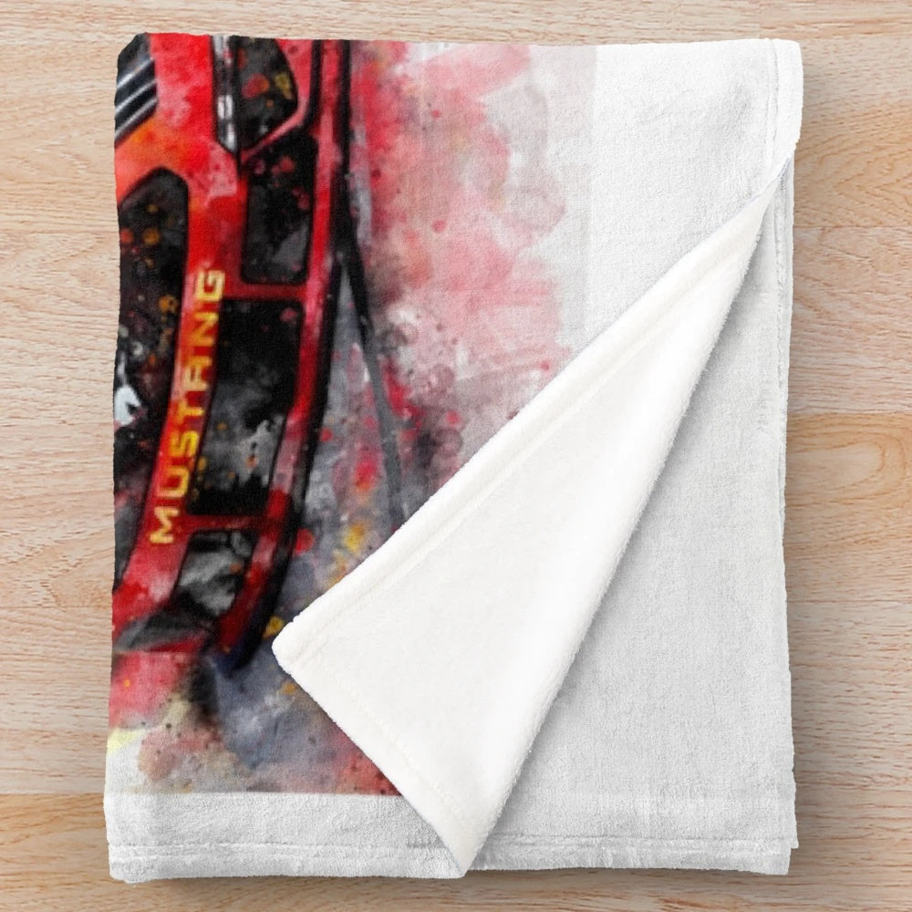 Joey Logano on Fire Plush Blanket for Nascar Racing Fans