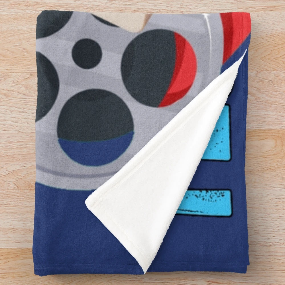 Plush blanket with cinema-inspired design for movie buffs and film enthusiasts