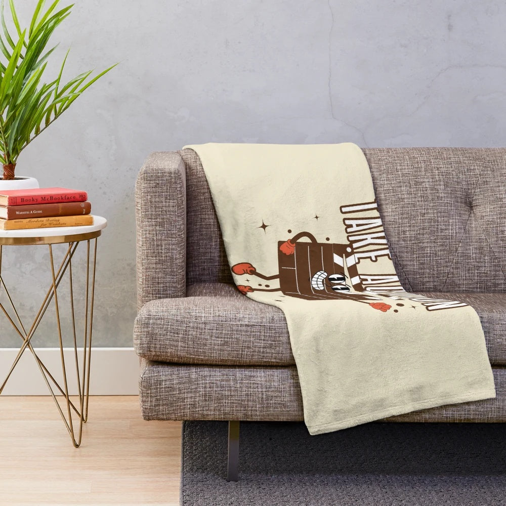 Plush throw blanket for movie lovers