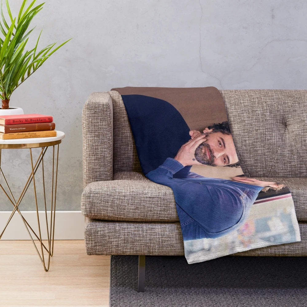 Soft, plush blanket inspired by popular actors Pedro Pascal and Oscar Isaac