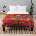 Cozy plush blanket with a music-inspired design