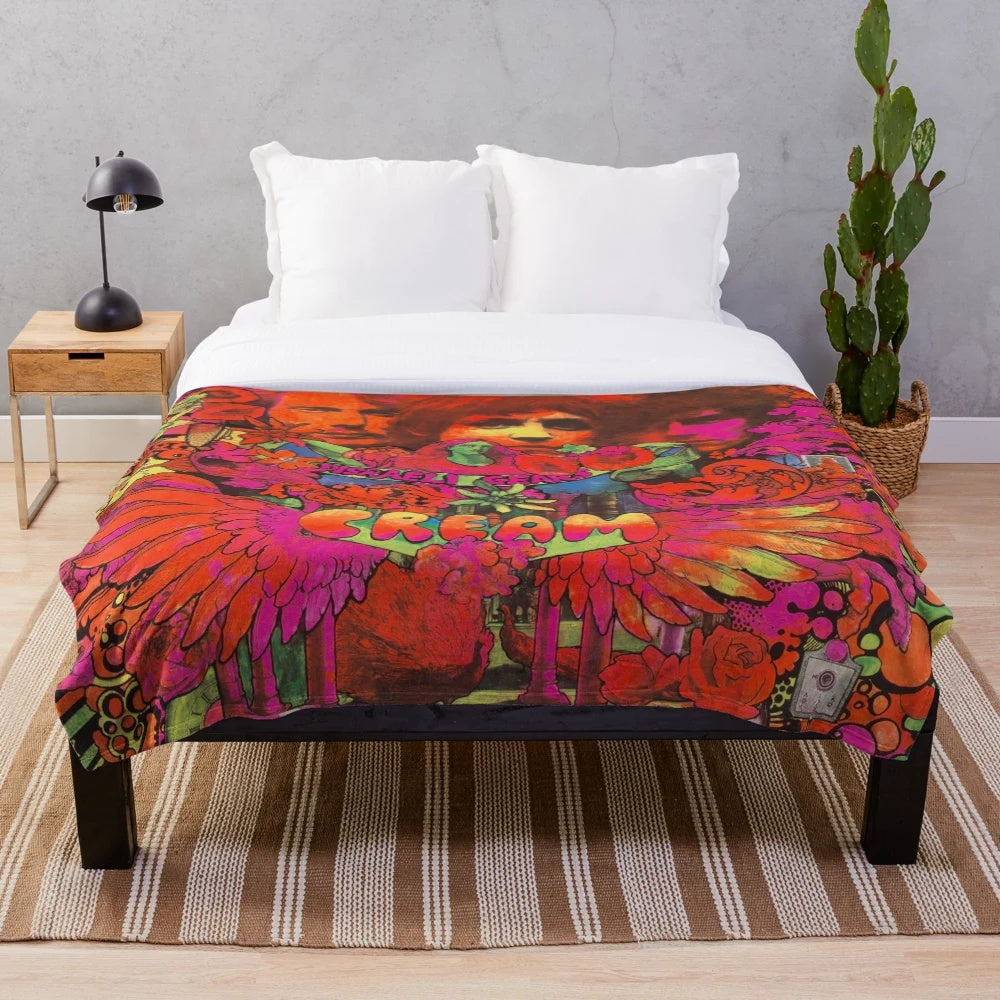Cozy plush blanket with a music-inspired design