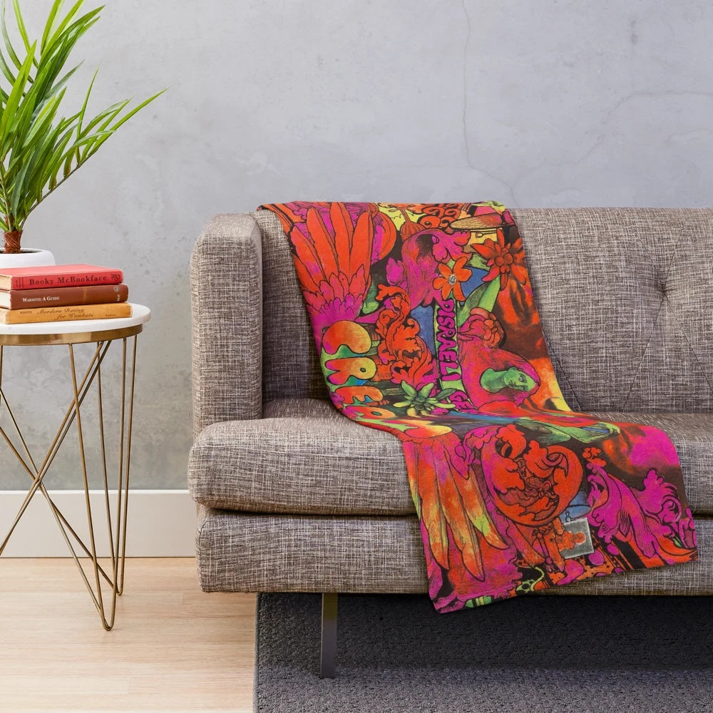 Cozy plush blanket with a music-inspired design