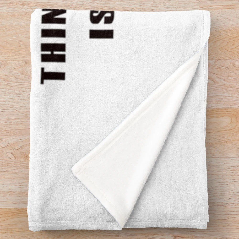 Soft and comfortable plush blanket with a music and overthinking theme