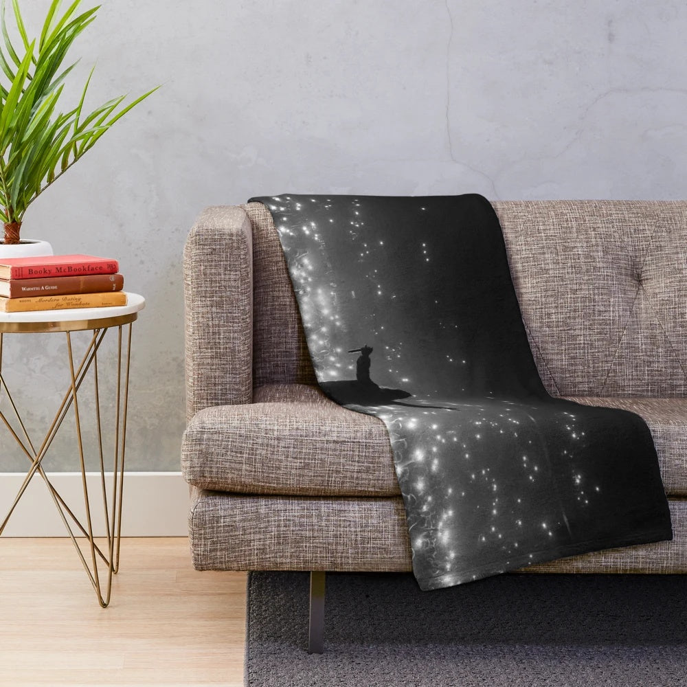 Plush blanket featuring a stylish design for music enthusiasts