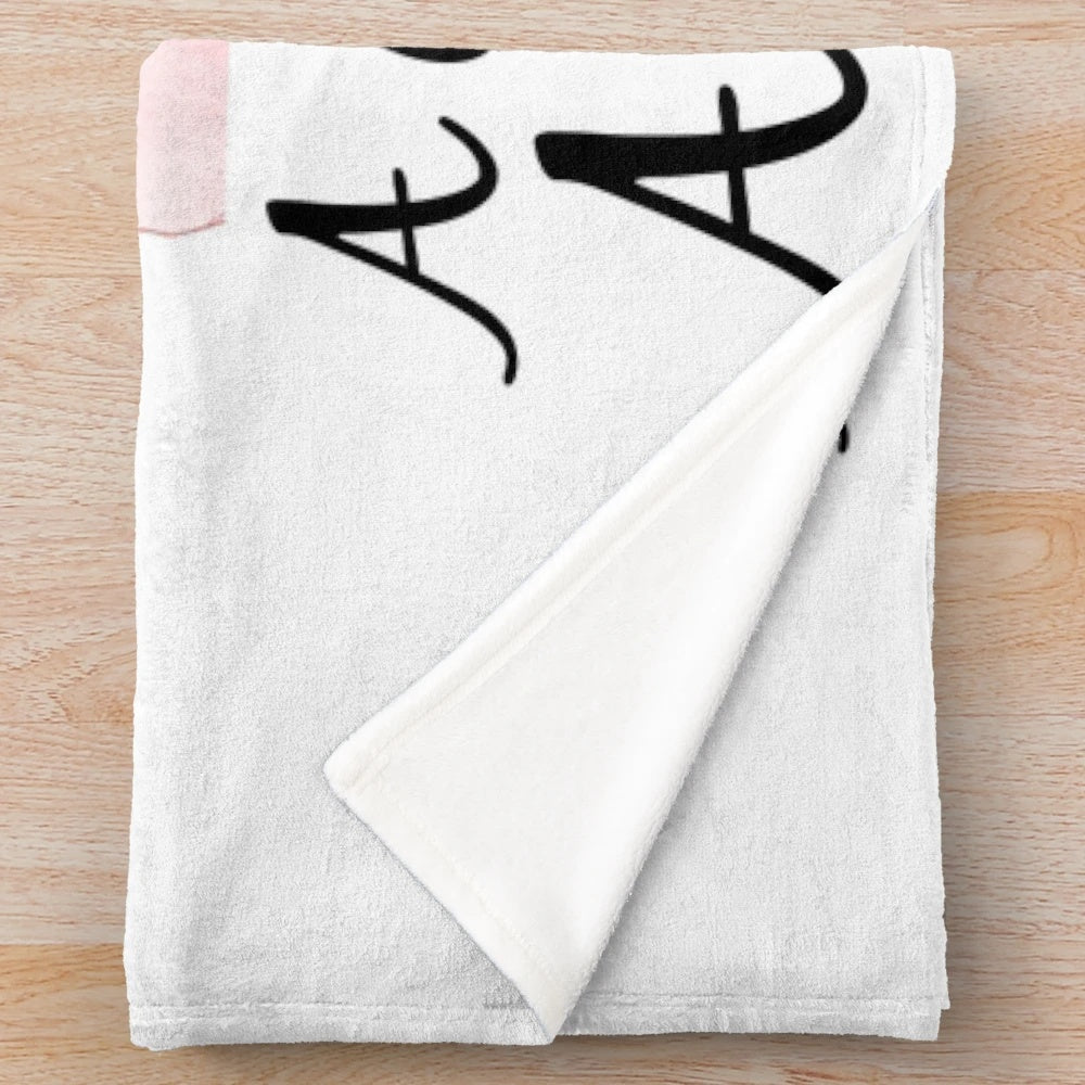 Plush blanket with a violin graphic design for music lovers