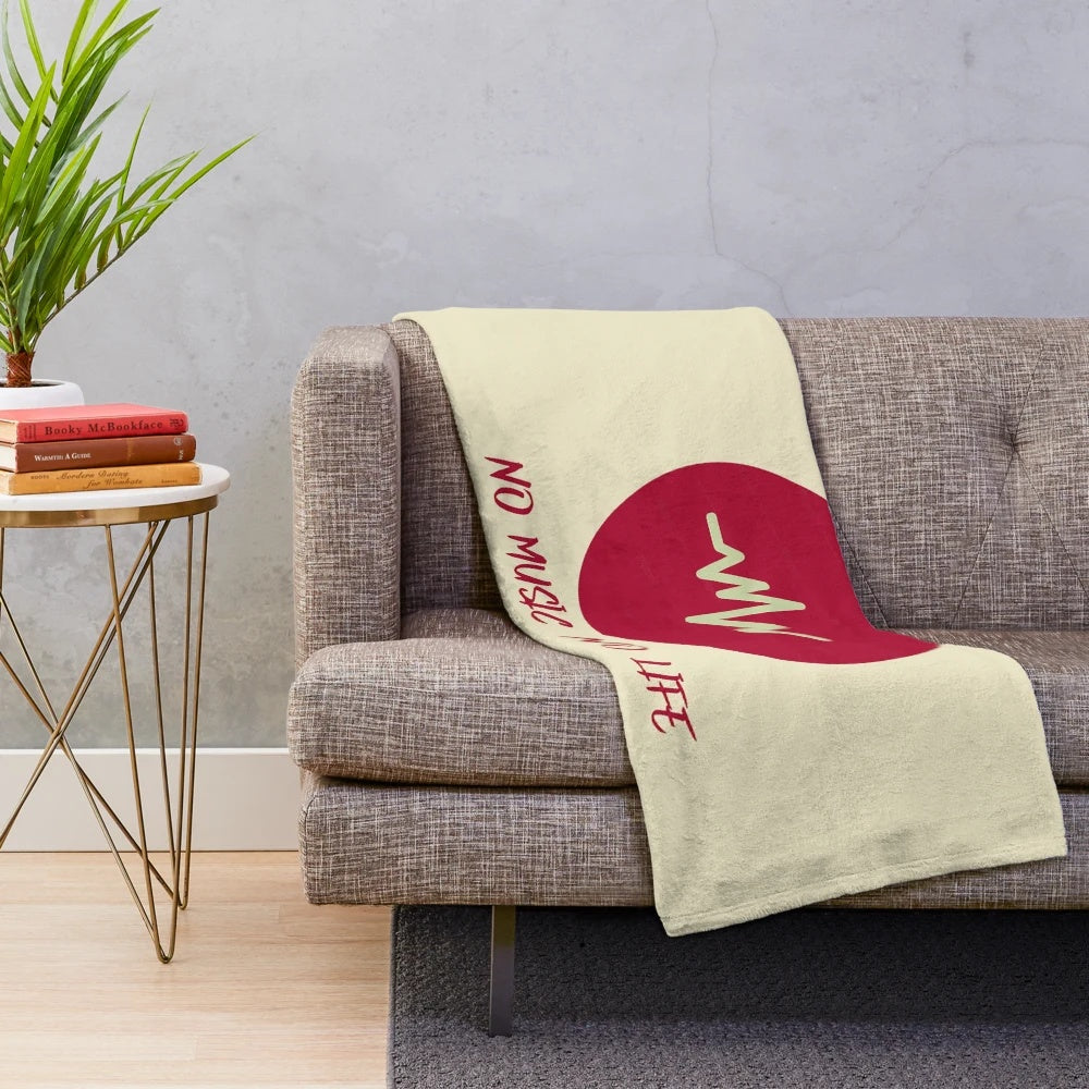 Cozy and soft plush blanket with music-themed design