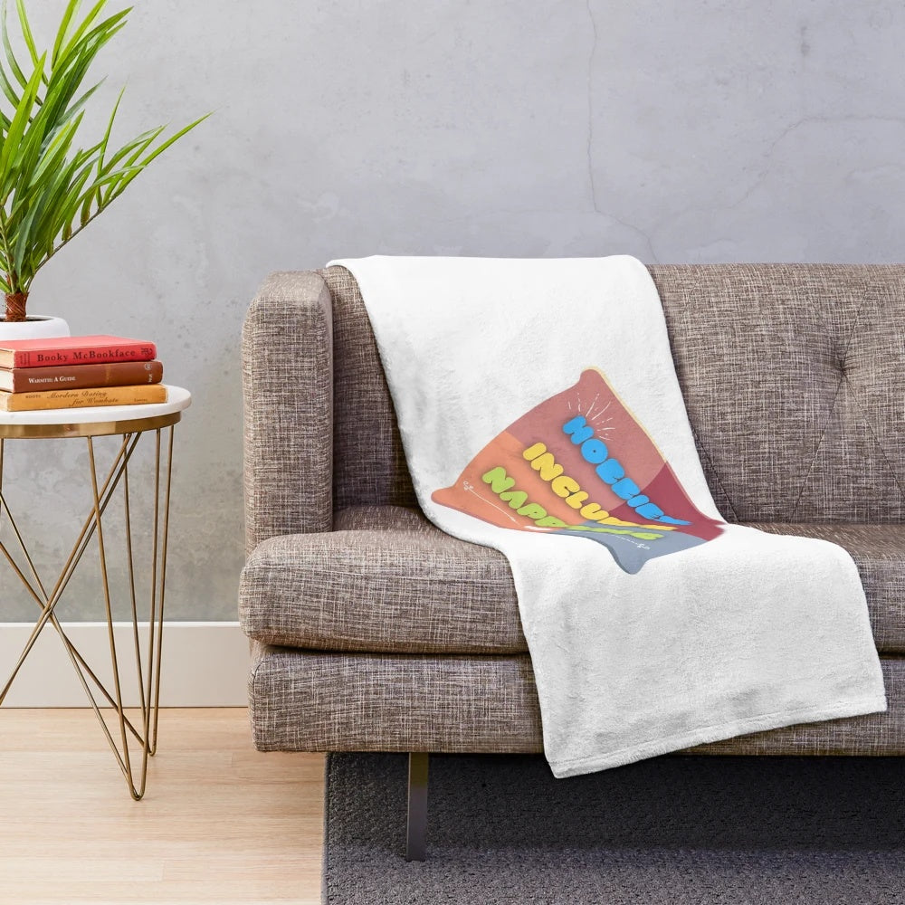 Plush blanket with "Hobbies Include Napping" funny quote design