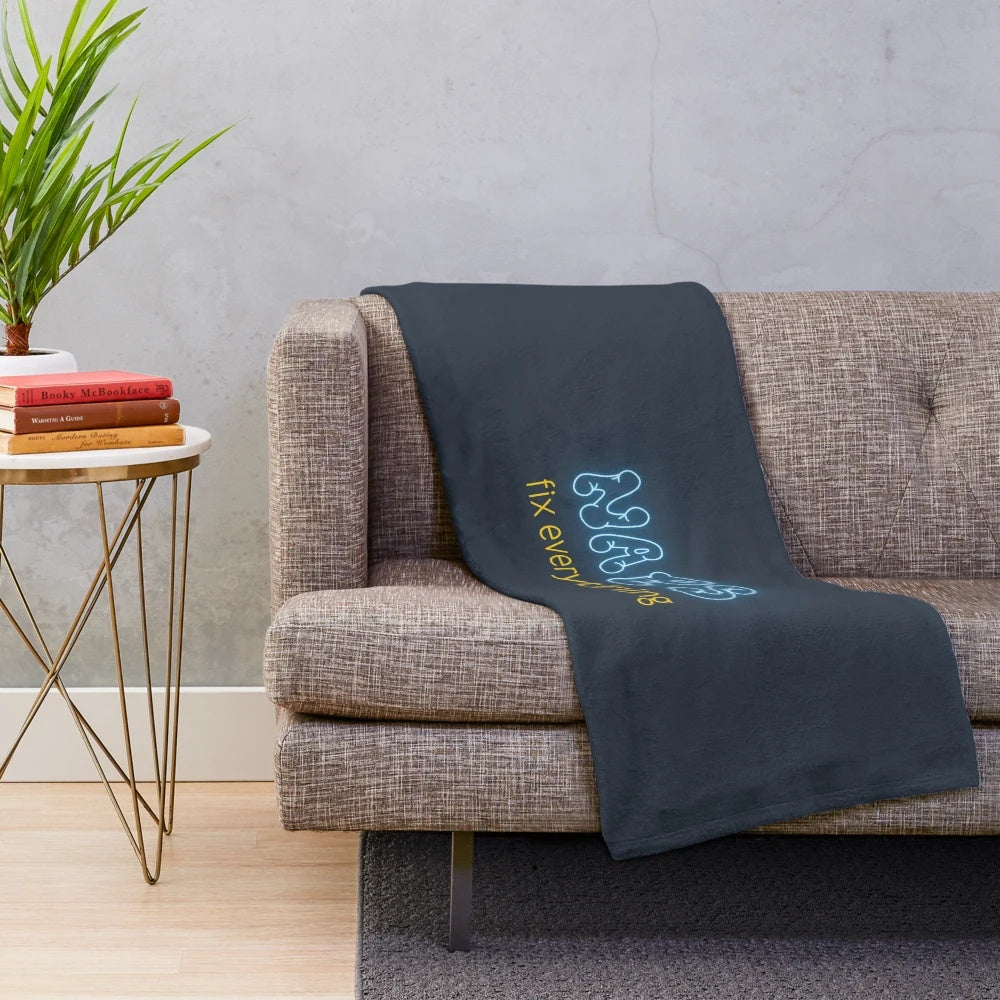Soft, plush blanket perfect for napping and relaxation