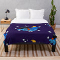 Plush blanket featuring cartoon-inspired design for cozy sleep and naps